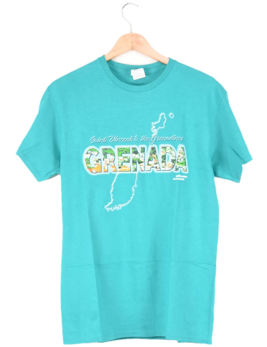 Grenada Printed Turquoise T-shirt - M