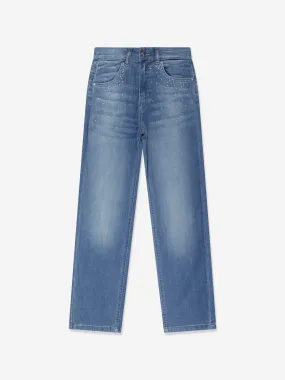 Guess Girls Denim Straight Jeans in Blue