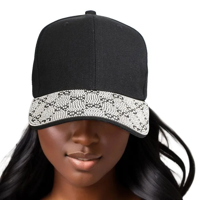 Hat Monogram Bling Baseball Cap for Women