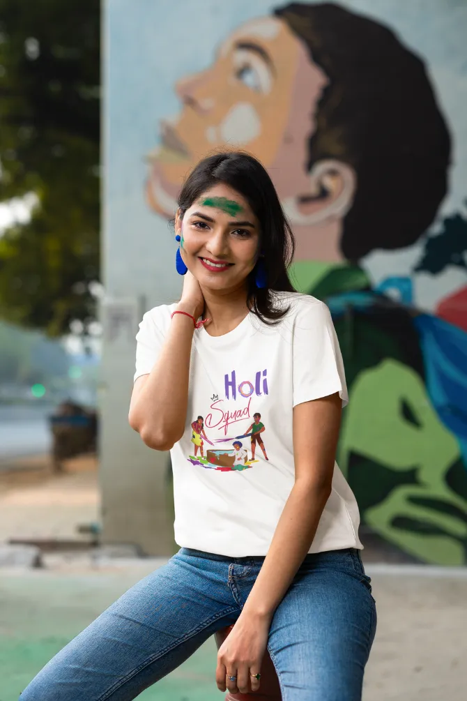 Holi Squad T-shirt for women