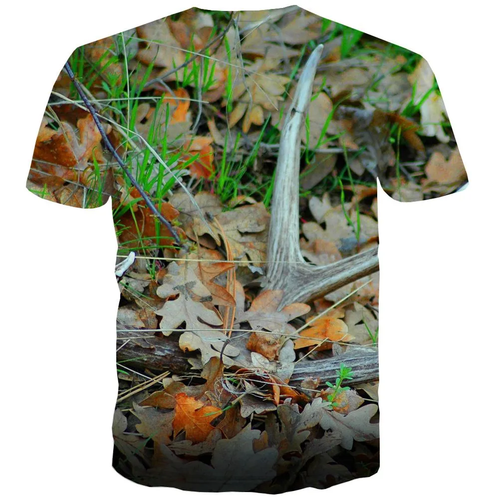 Hunting T shirts Men Jungle Shirt Print Deer T shirts Funny Shooter Tshirts Casual Camouflage Tshirts Cool