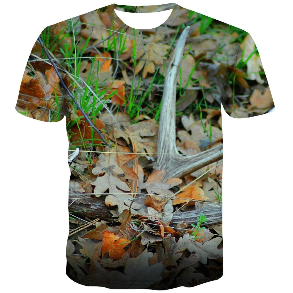 Hunting T shirts Men Jungle Shirt Print Deer T shirts Funny Shooter Tshirts Casual Camouflage Tshirts Cool