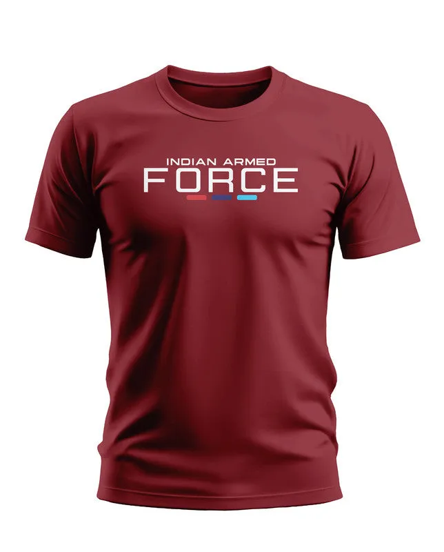 India Armed Force Solid Style Soft Cotton T-shirt