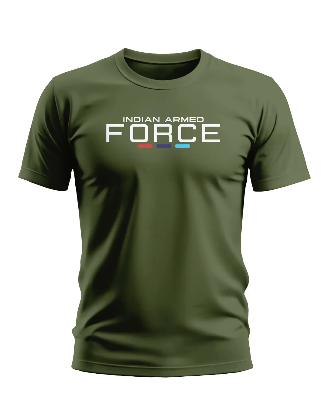 India Armed Force Solid Style Soft Cotton T-shirt