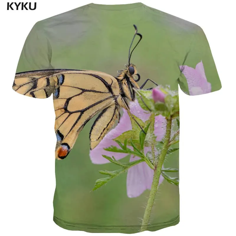 insect t shirt plant tee top beautiful art costume Casual men