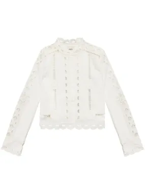 ISABEL MARANT Elegant White Embroidered Cotton Shirt