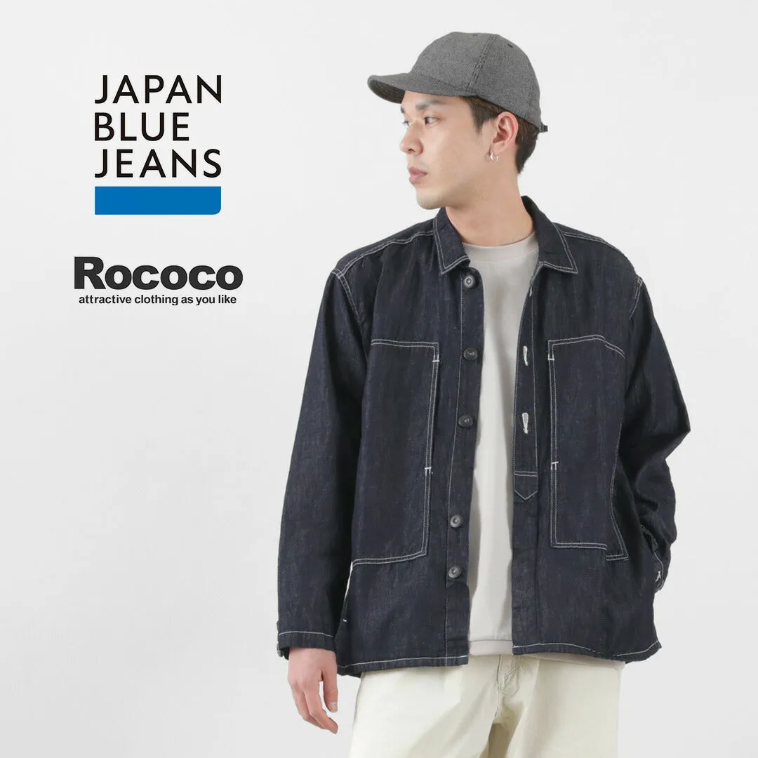 JAPAN BLUE JEANS / Cotton Linen Denim Faux Army Pullover Jacket