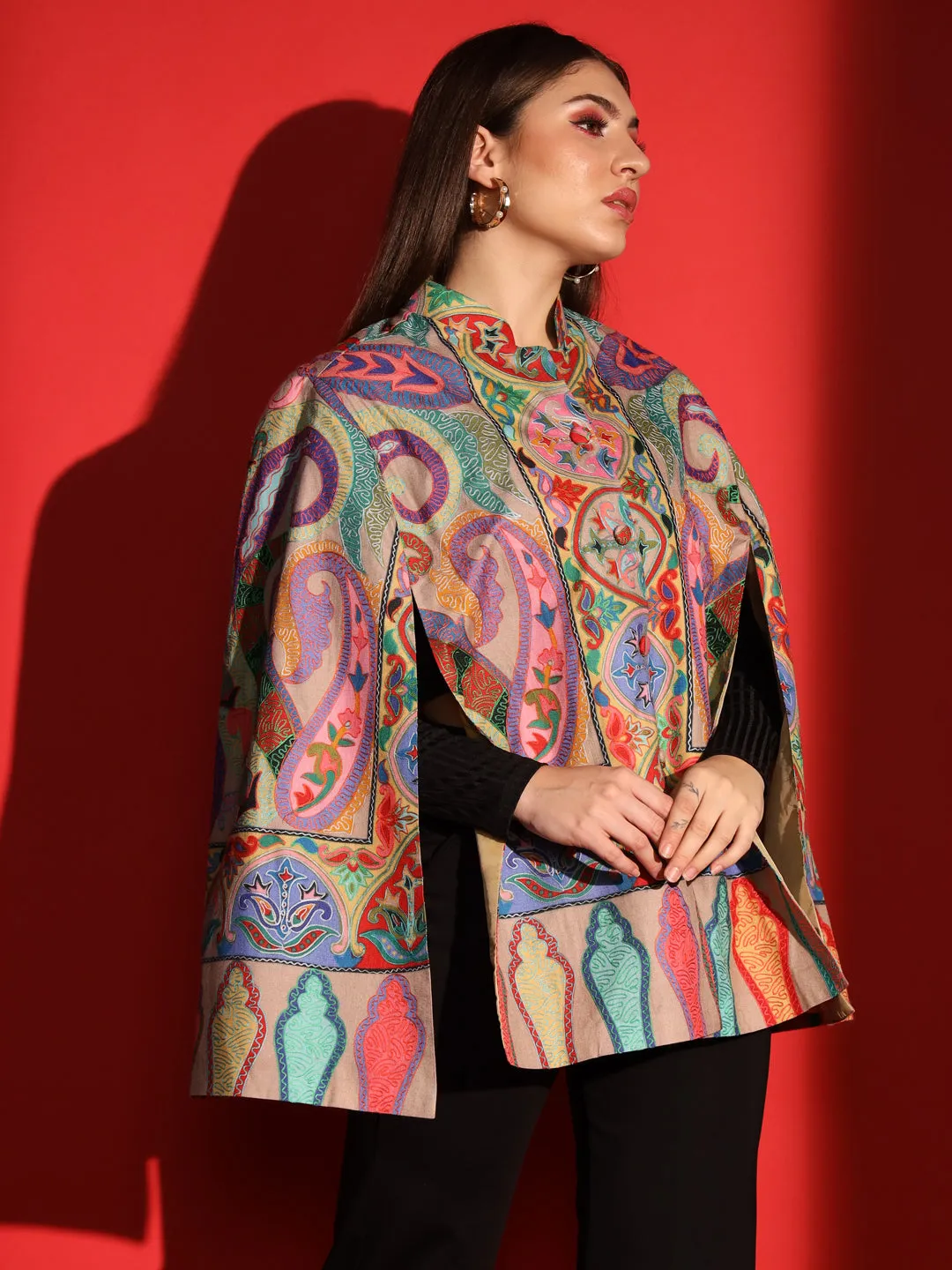 Kalamkari cape for women : Free Size