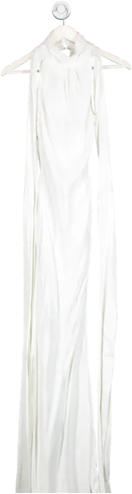 Karen Millen White High Necked Maxi Dress UK 6