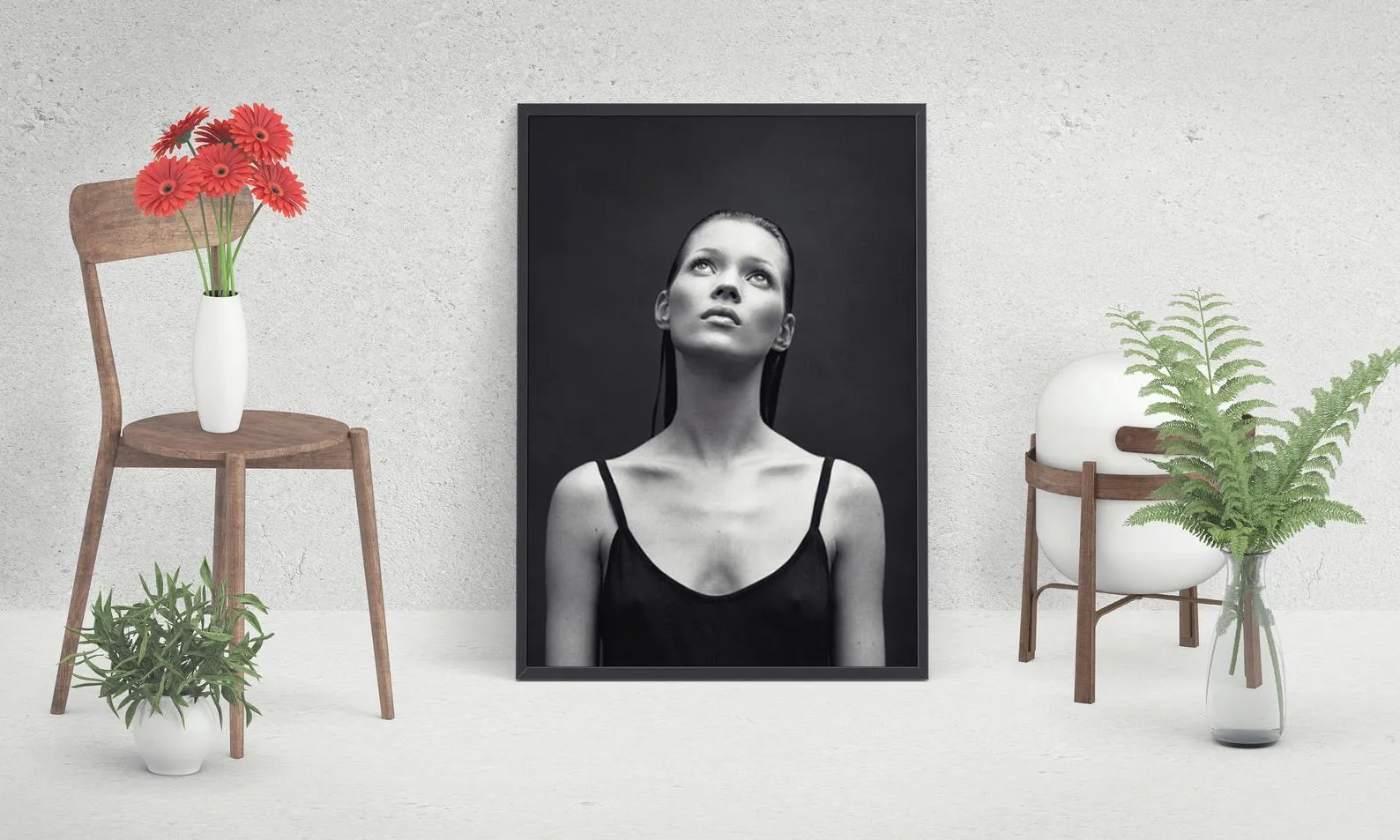 Kate Moss Black And White Poster, Custom Canvas, Model Poster, Custom Poster, Home Decor, Wall Hangings, Kate Moss Fashion Photography