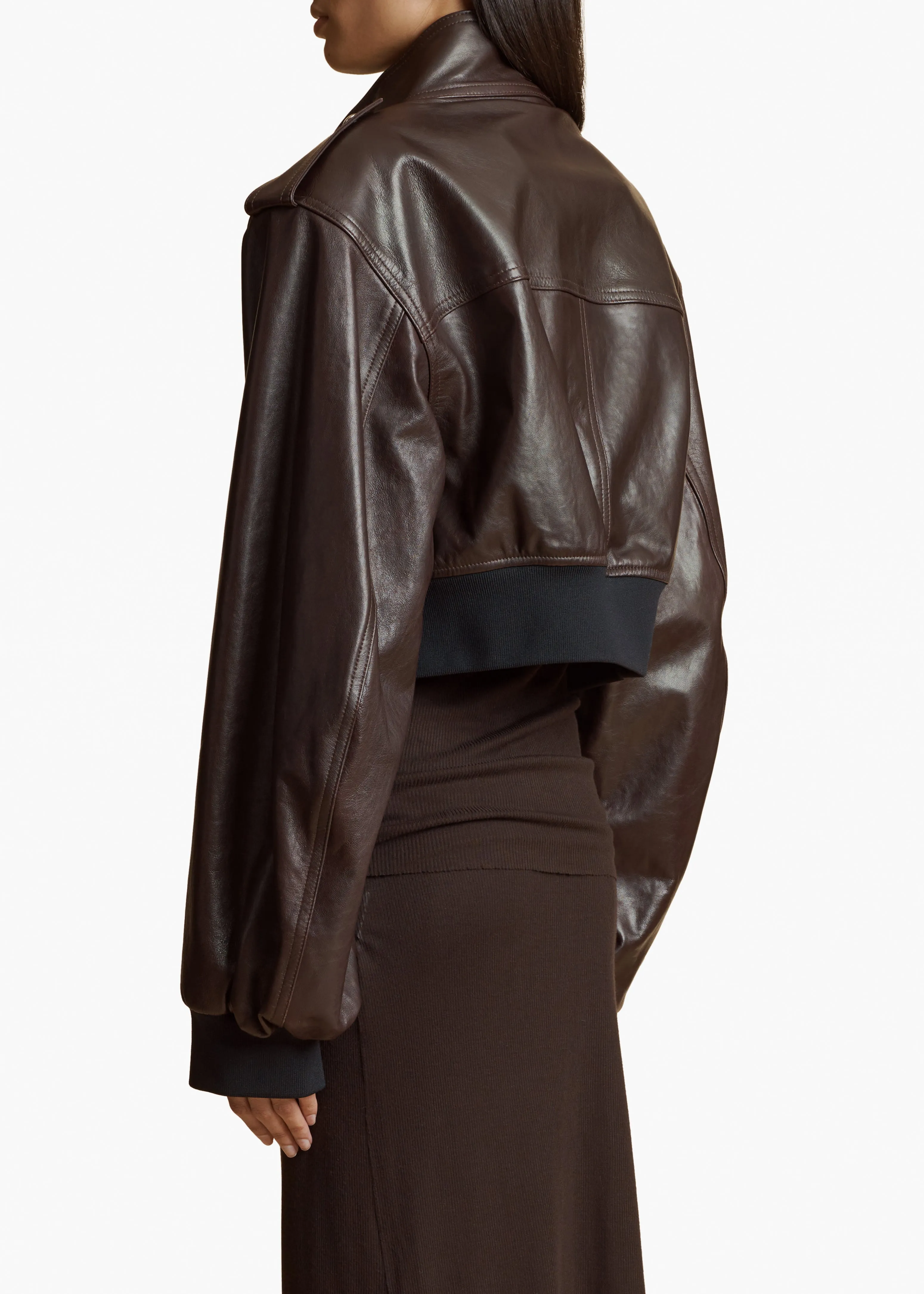 Kember Jacket in Dark Brown Leather