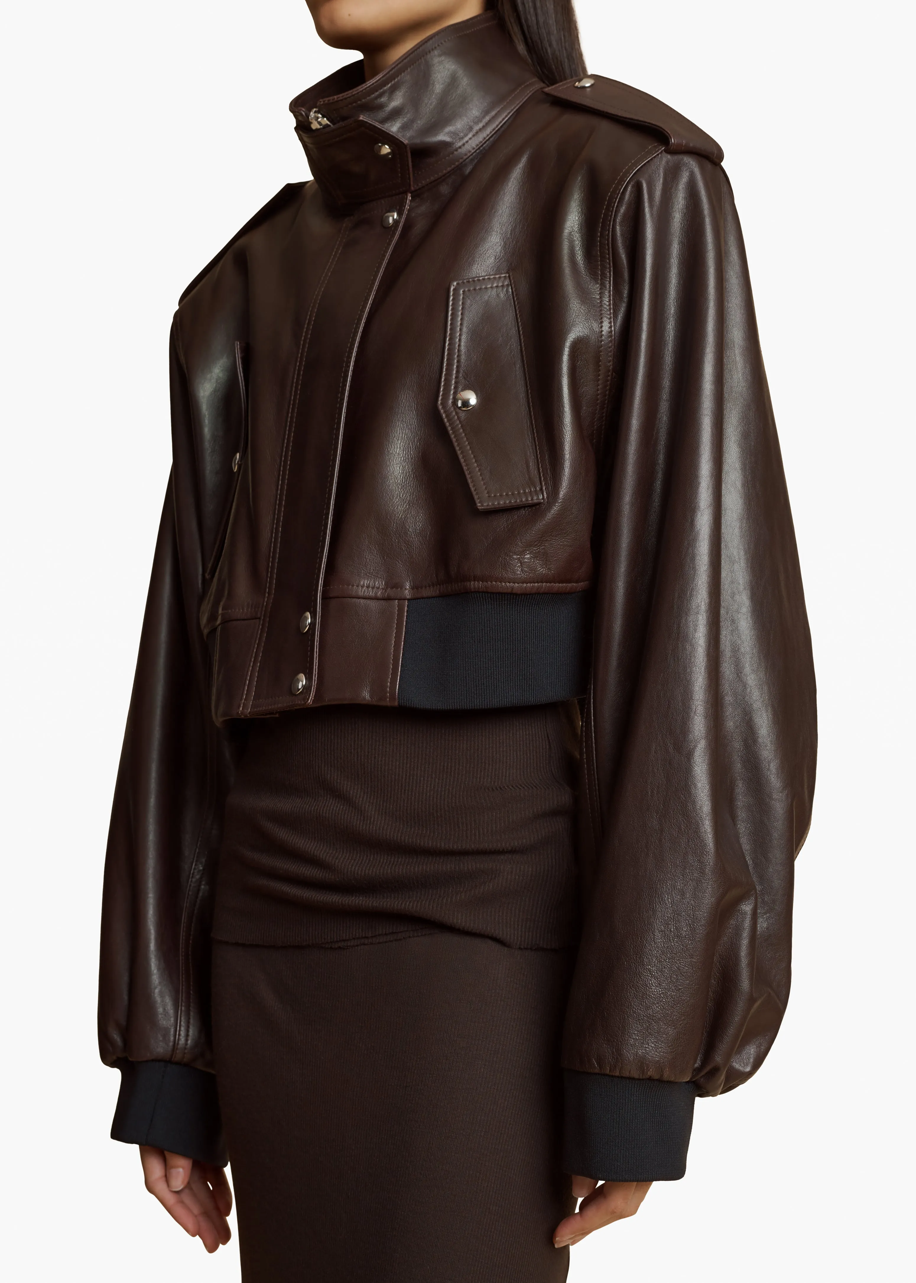 Kember Jacket in Dark Brown Leather