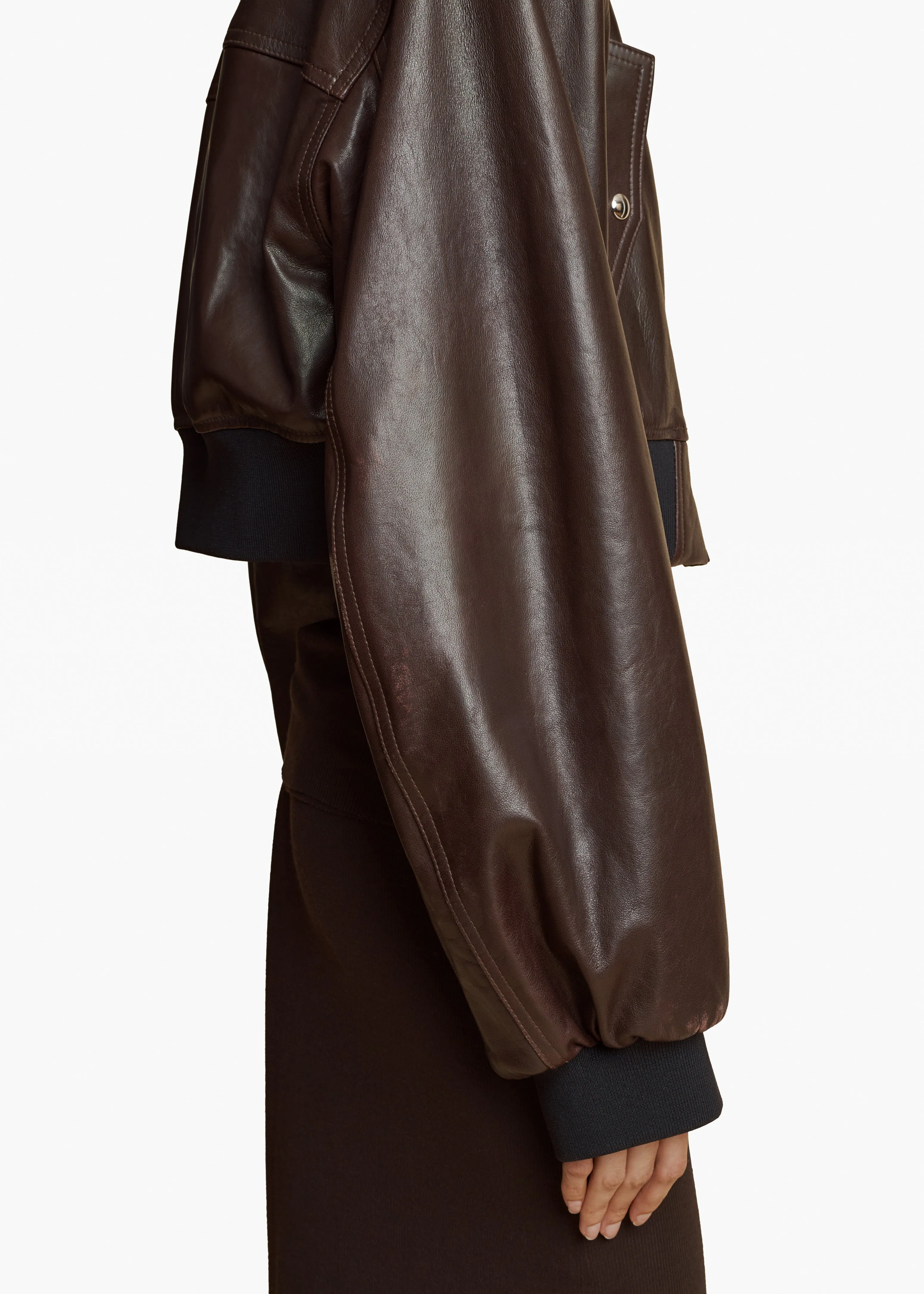 Kember Jacket in Dark Brown Leather