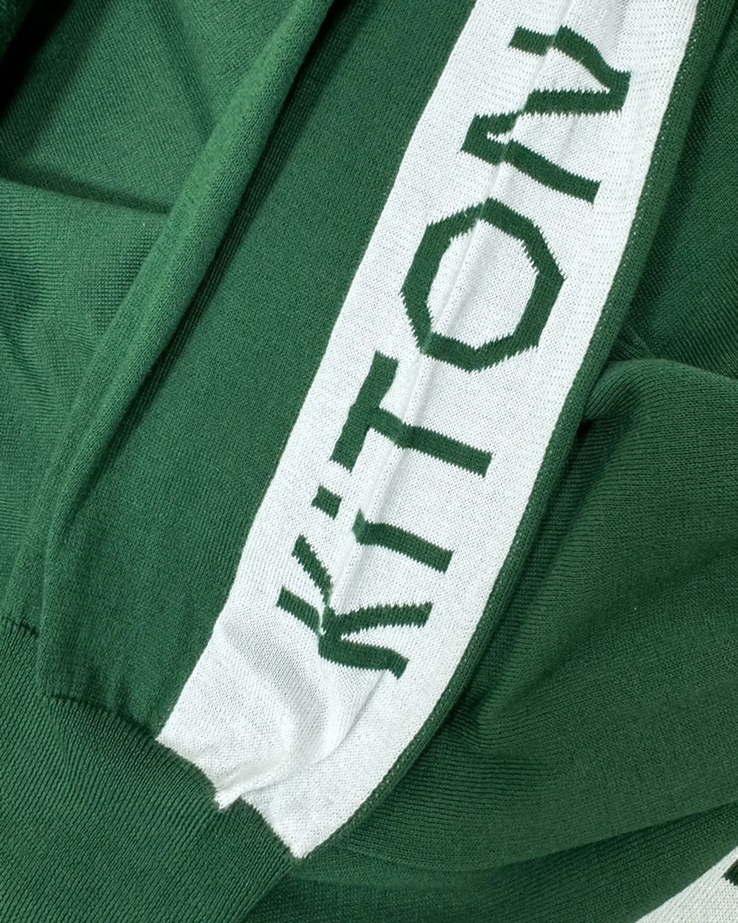 Kiton Sweater Green Logo Long Sleeve T-Shirt SALE