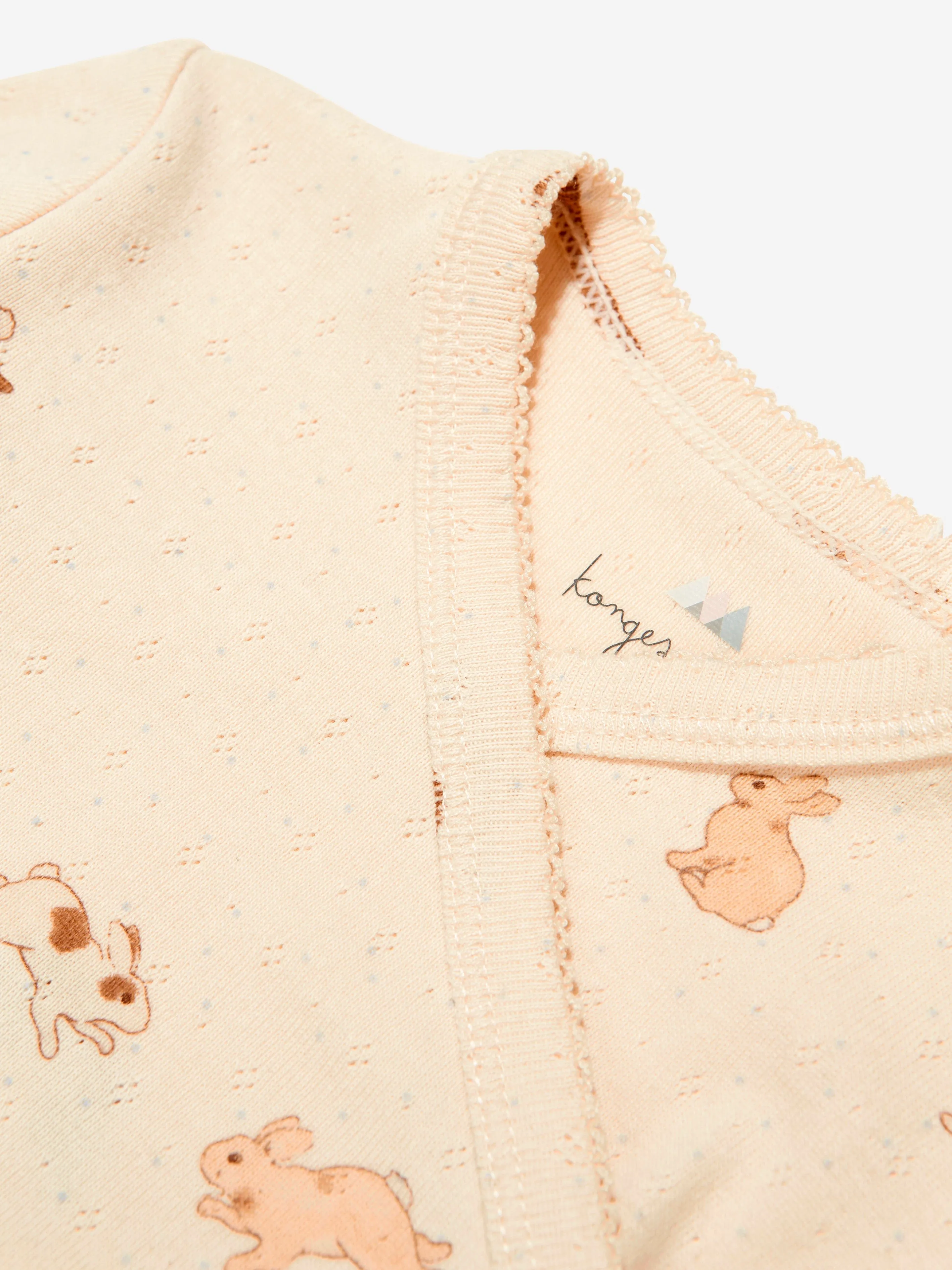 Konges Sløjd Baby Girls Organic Cotton Rabbit Romper