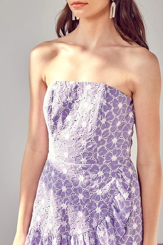 Lavender Breeze Eyelet Romper