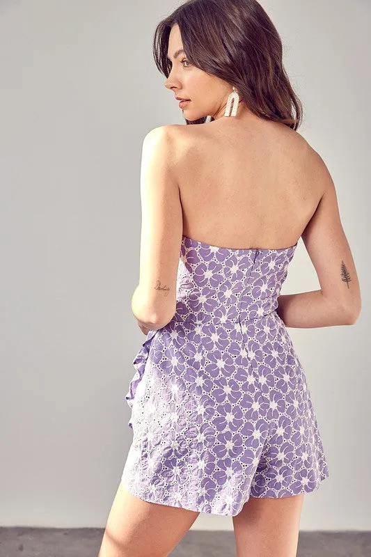 Lavender Breeze Eyelet Romper