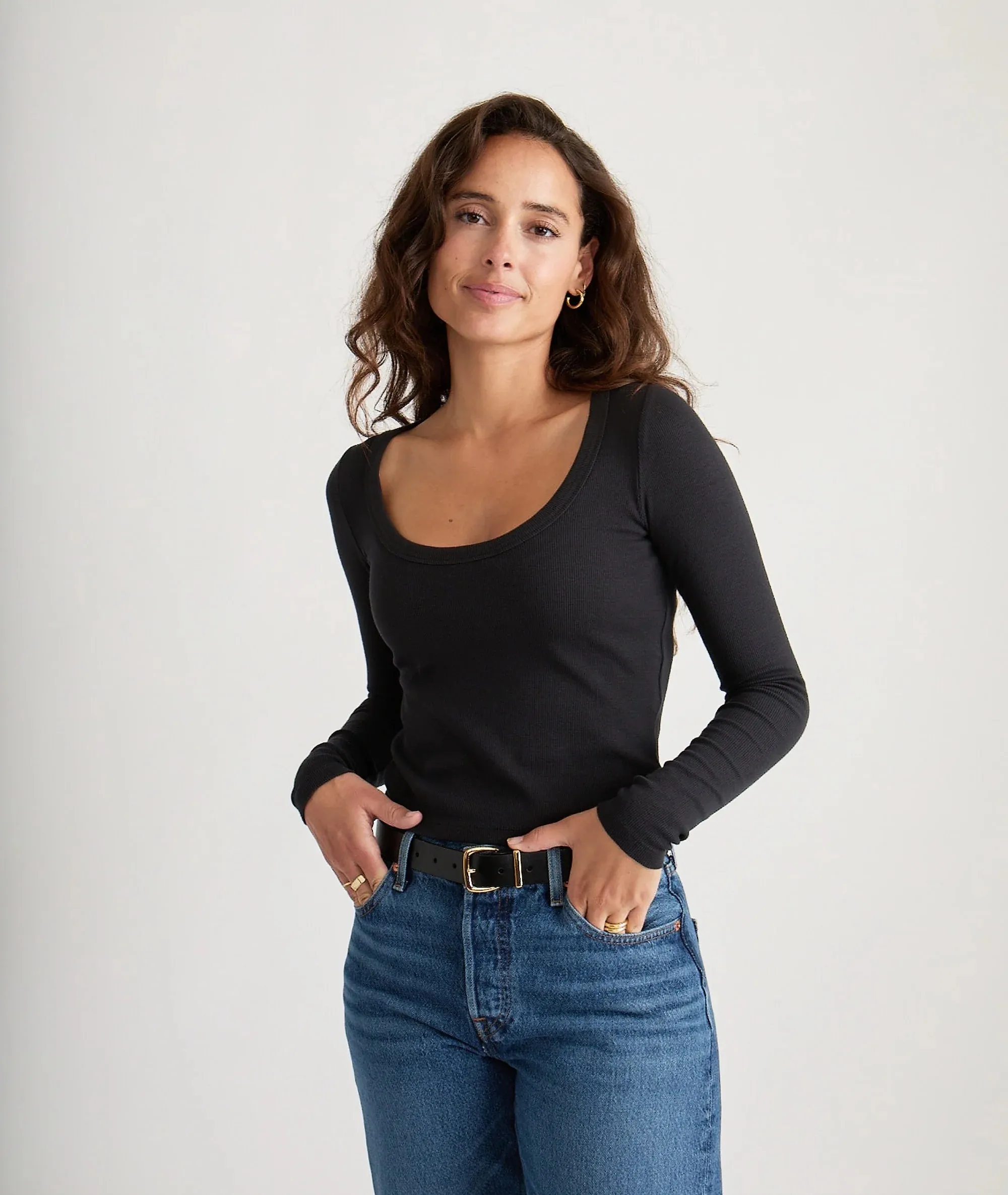 Lexi Rib Sun-In Scoop Tee