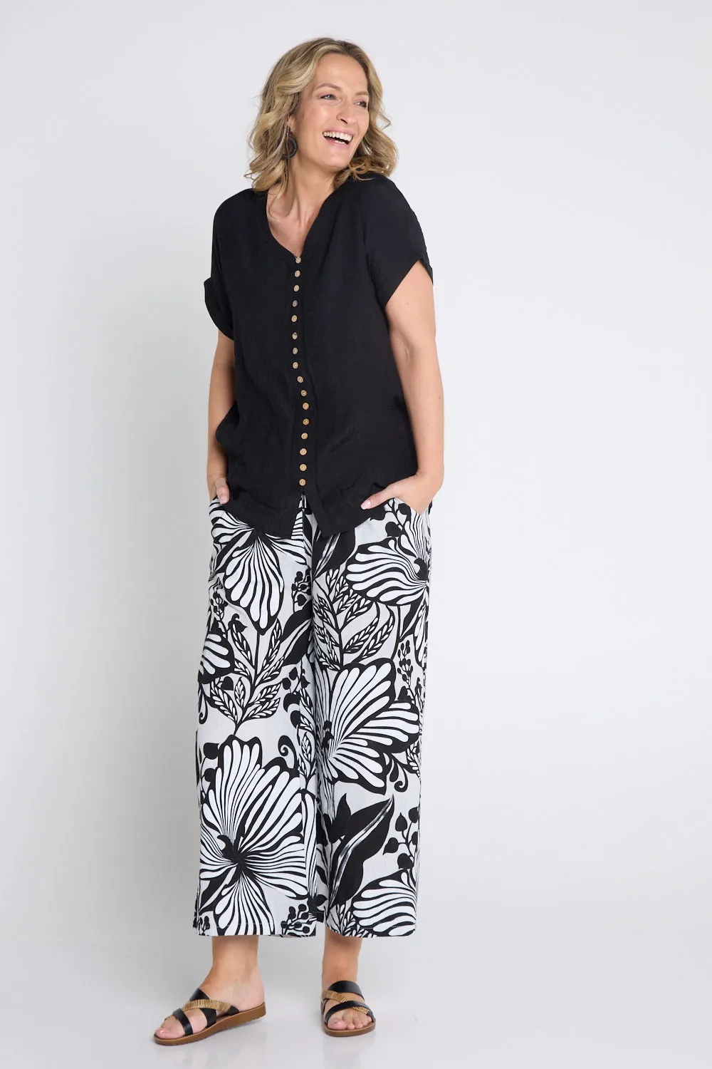 Lori Pants - Monochrome Botanica