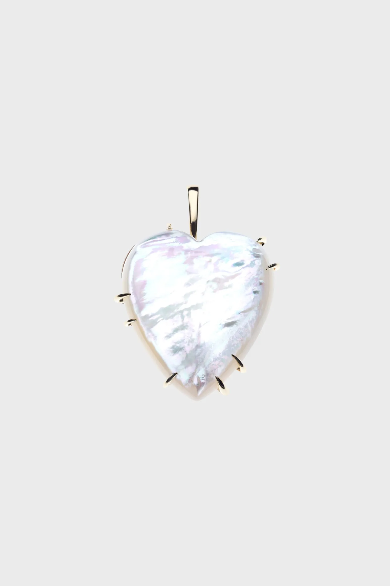 LOVE Carry Your Heart Pendant Necklace in Mother of Pearl