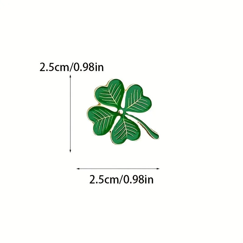 Lucky Green Clover Pin for St Patricks Day Styling