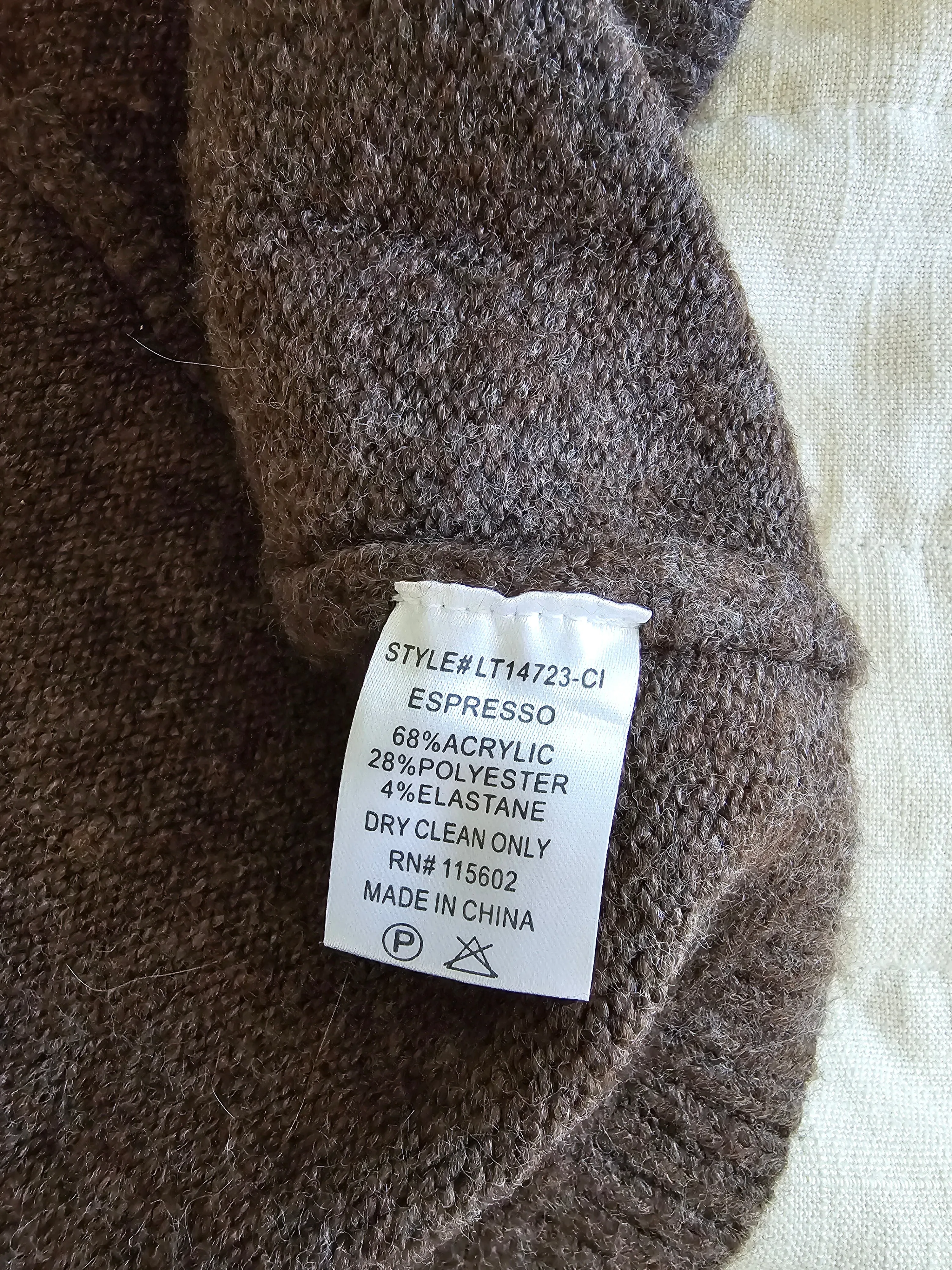 Lush Brown Sweater Coat (M)