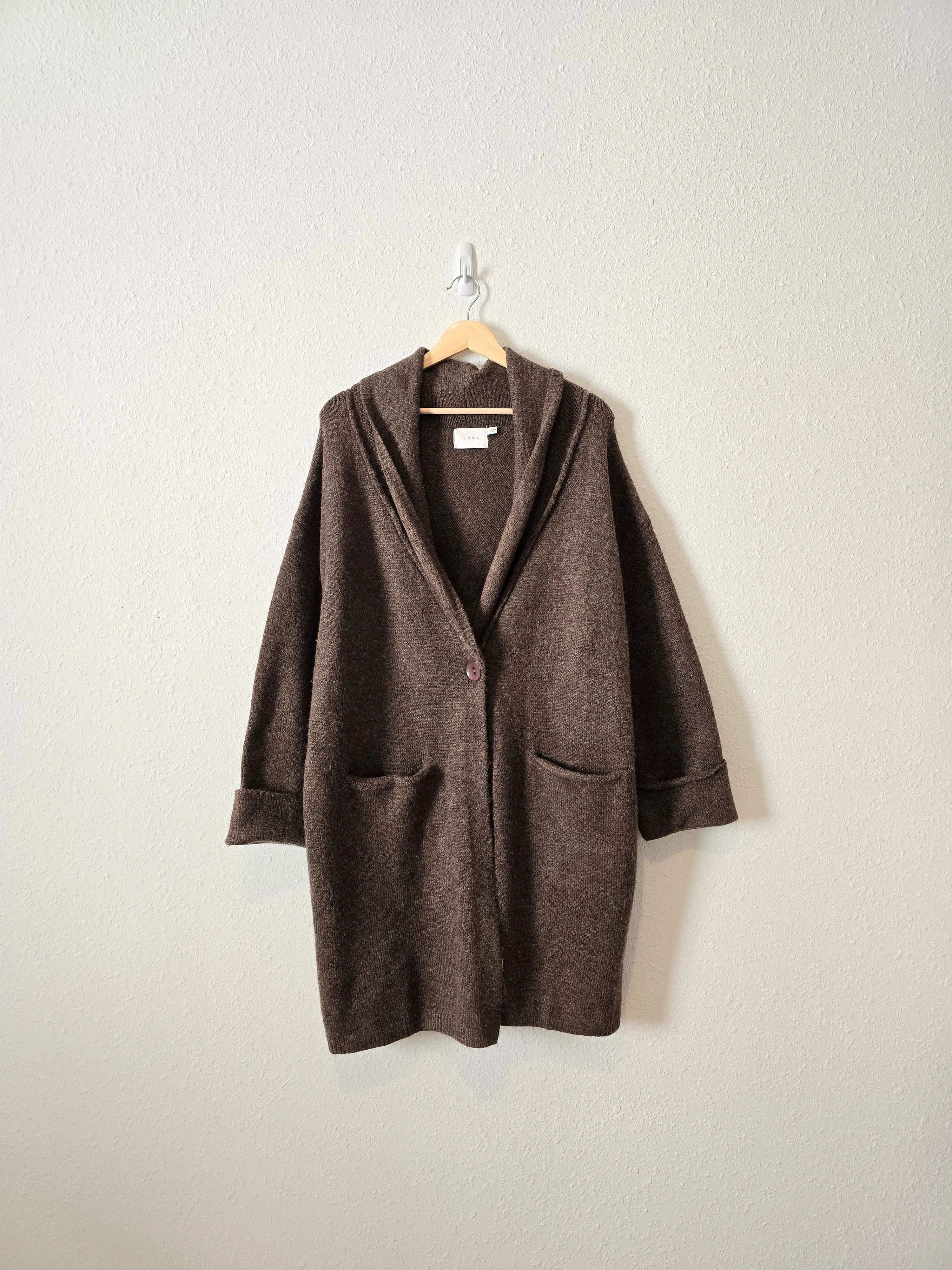 Lush Brown Sweater Coat (M)