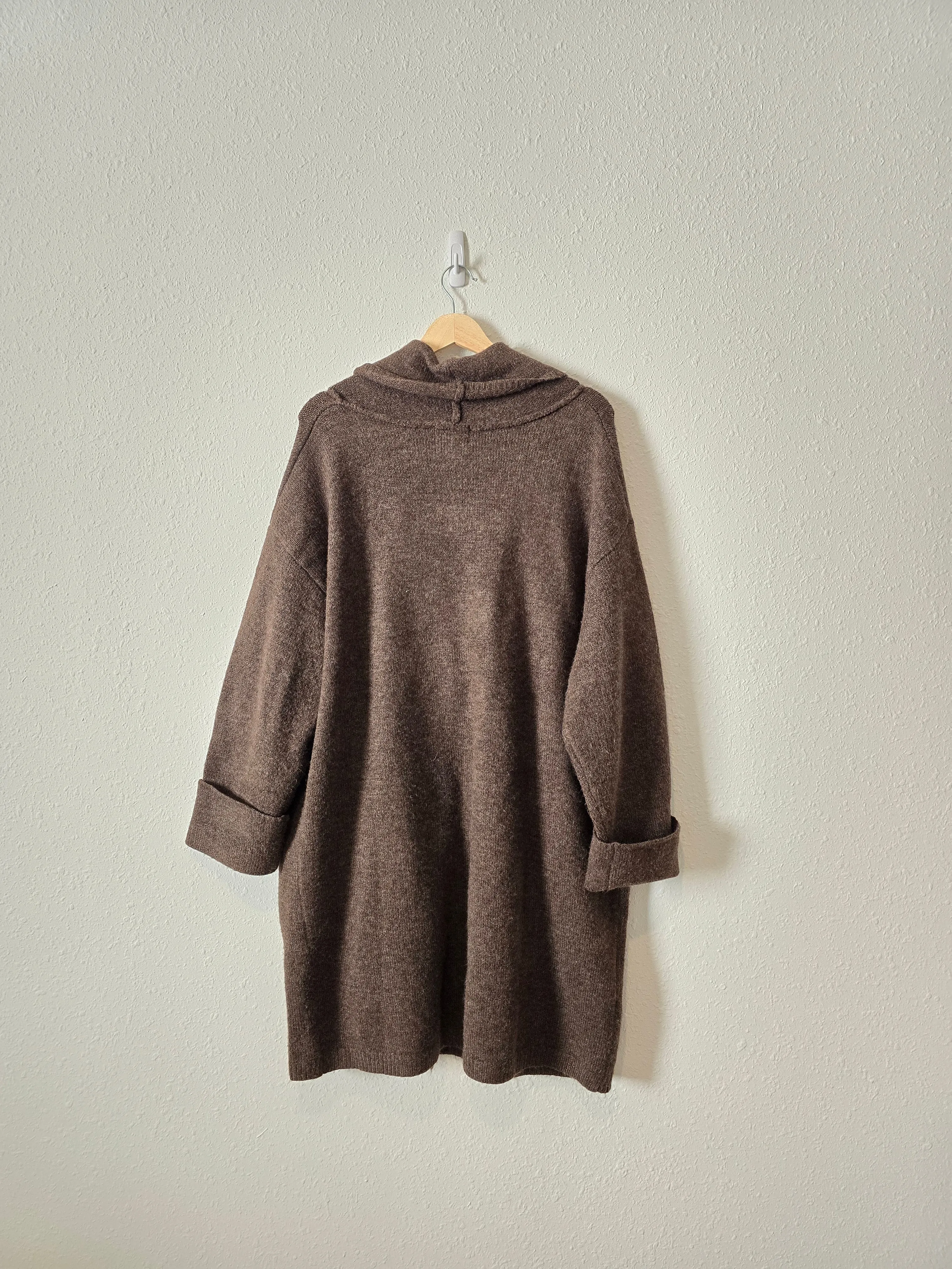 Lush Brown Sweater Coat (M)