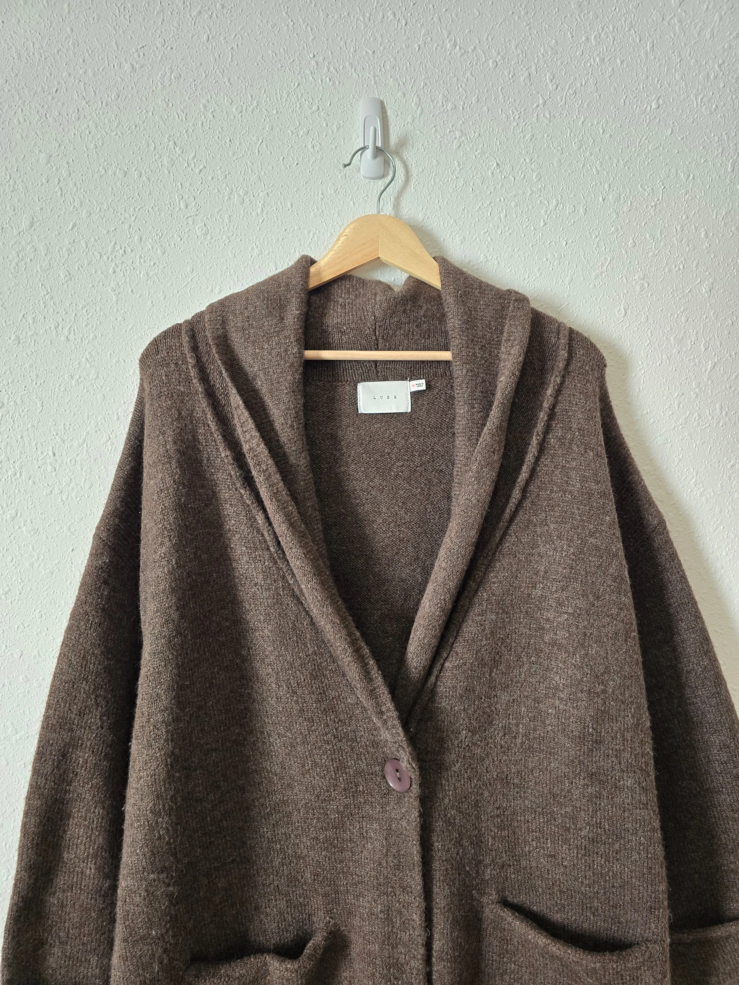 Lush Brown Sweater Coat (M)