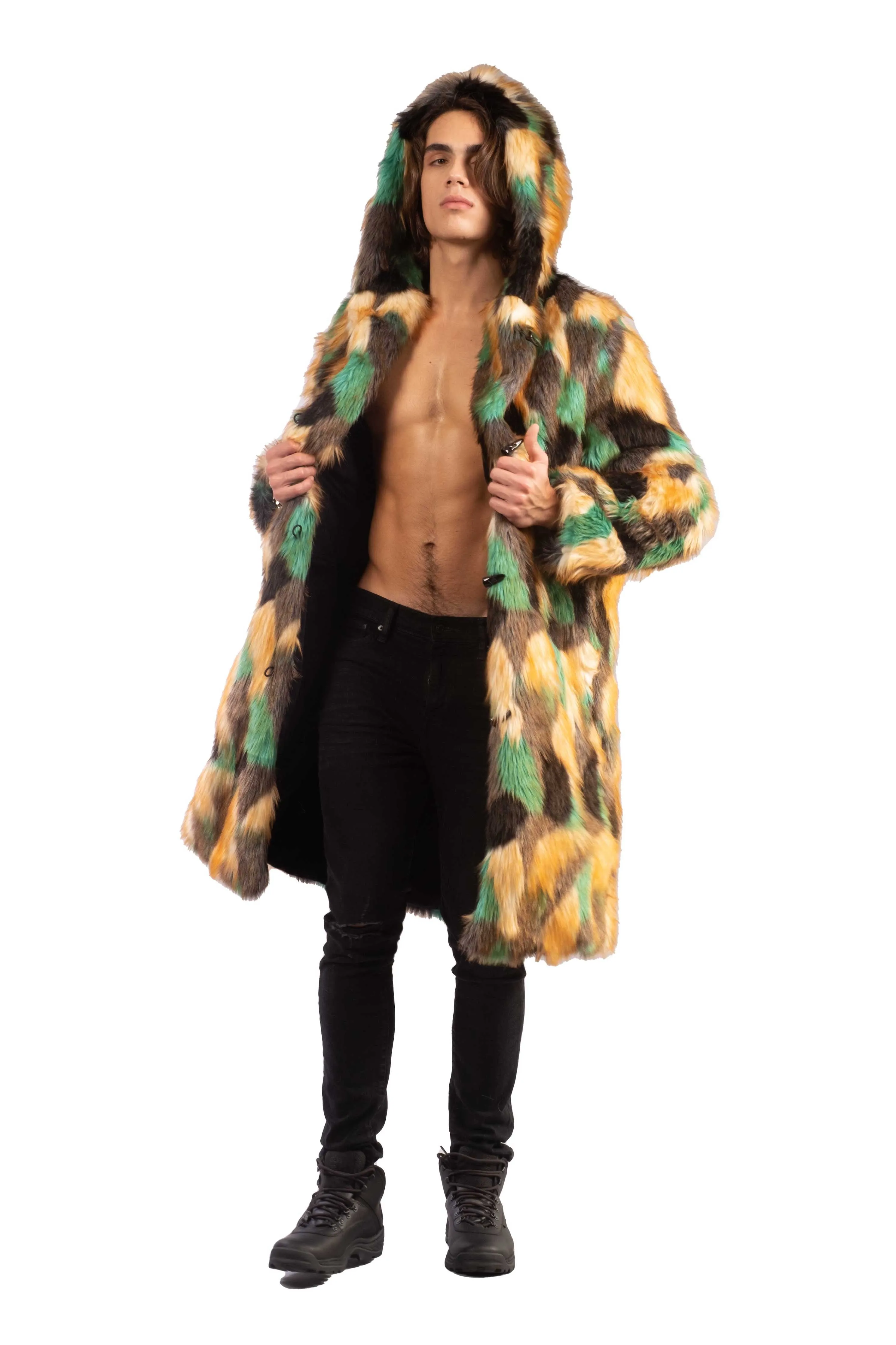 Men's Playa Coat in "Acid Poly Green"