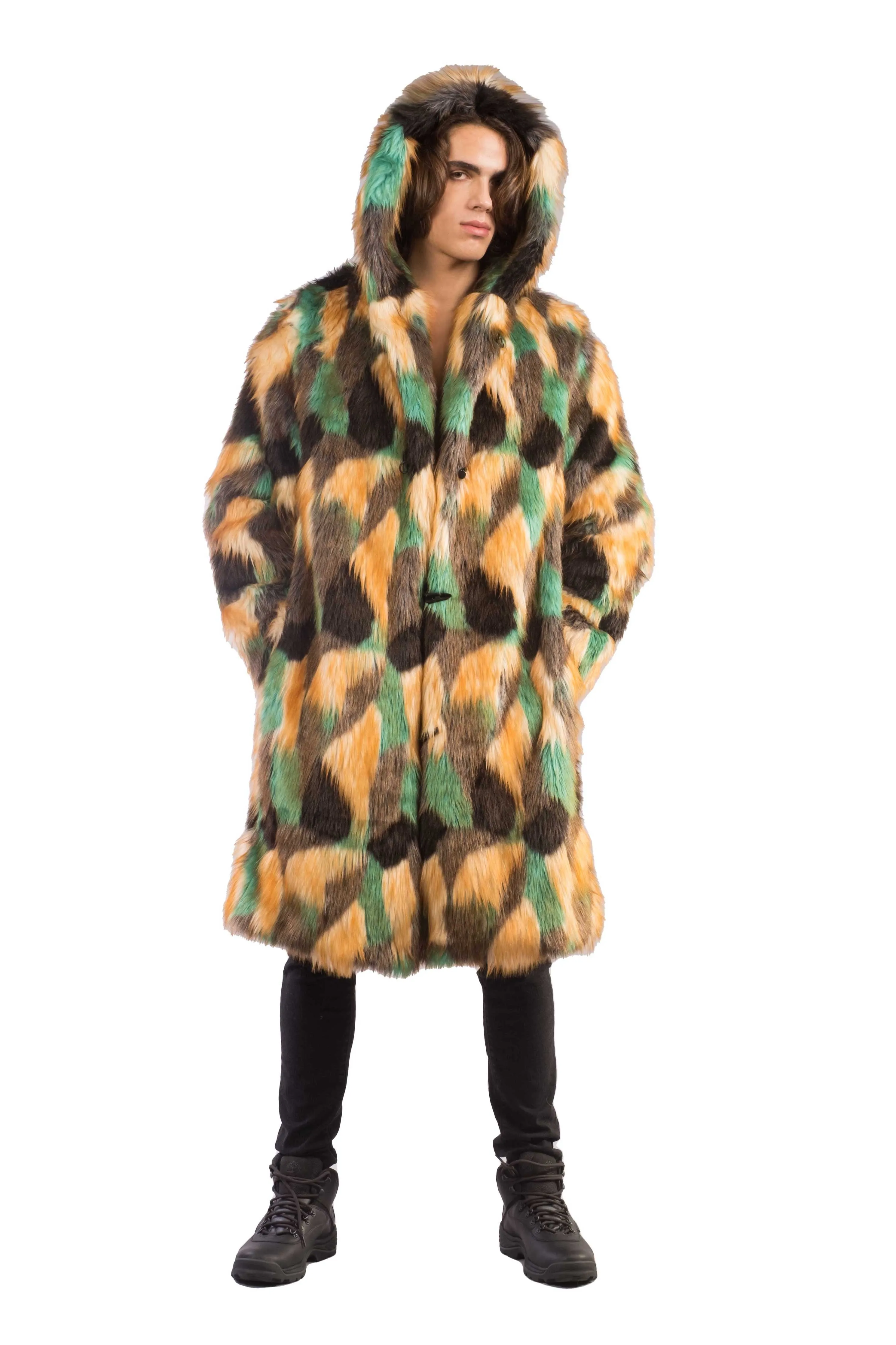 Men's Playa Coat in "Acid Poly Green"