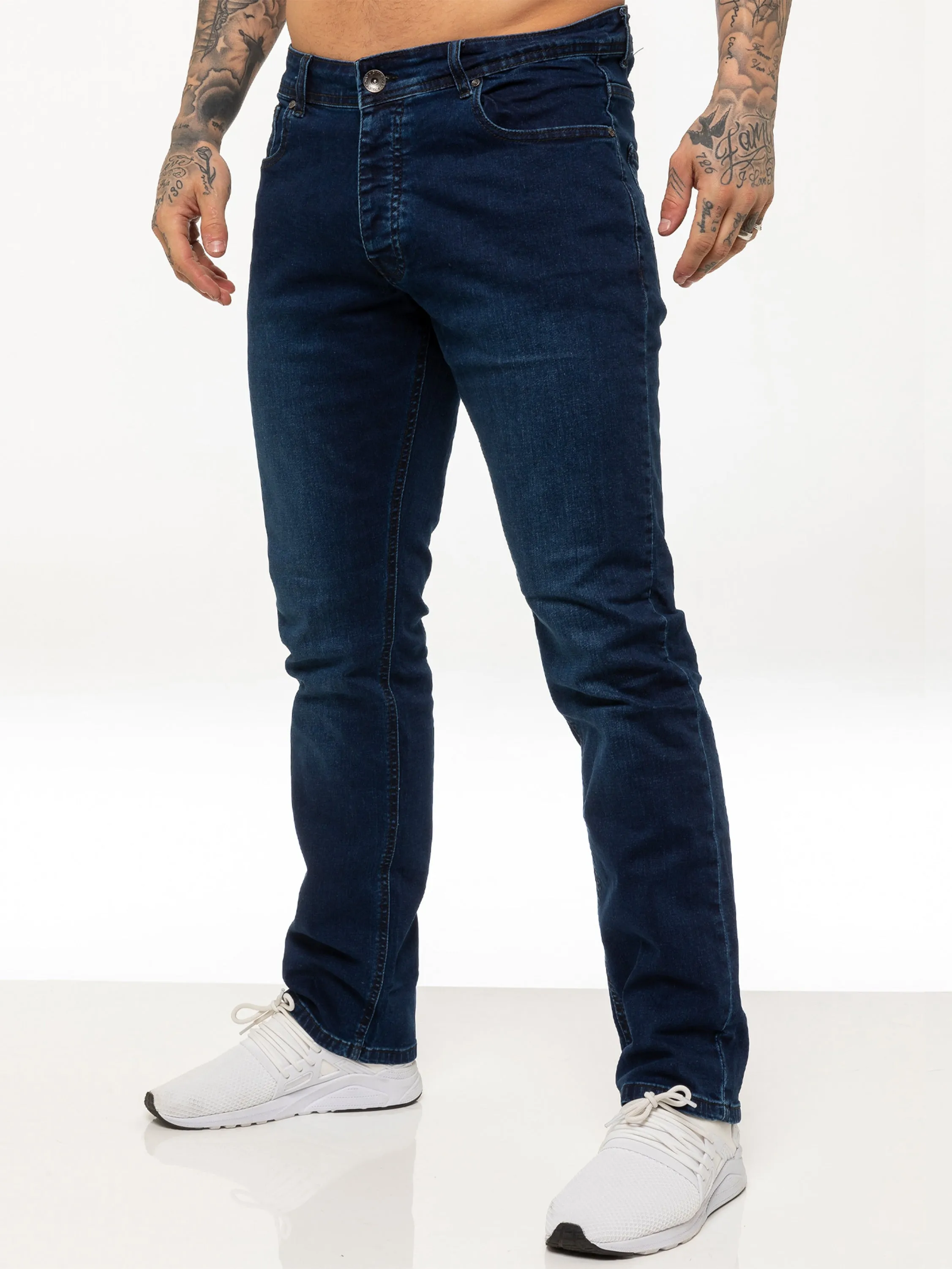 Mens Regular Fit Stretch Denim Jeans | Enzo Designer Menswear