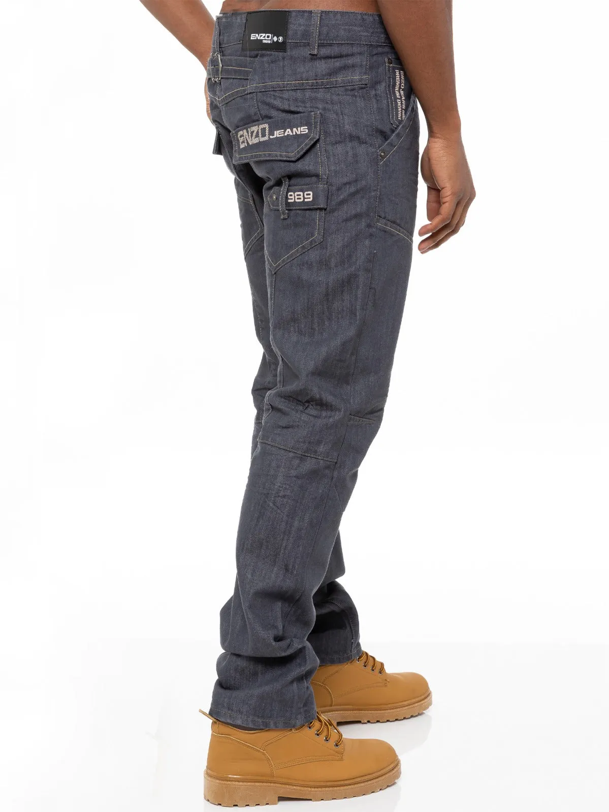 Mens Straight Fit Denim Jeans EZ243 - EZ244 | Enzo Designer Menswear