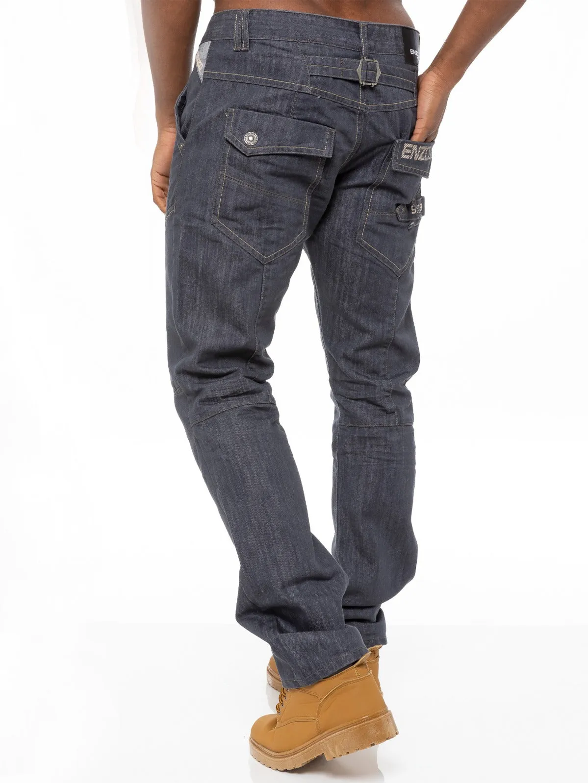 Mens Straight Fit Denim Jeans EZ243 - EZ244 | Enzo Designer Menswear