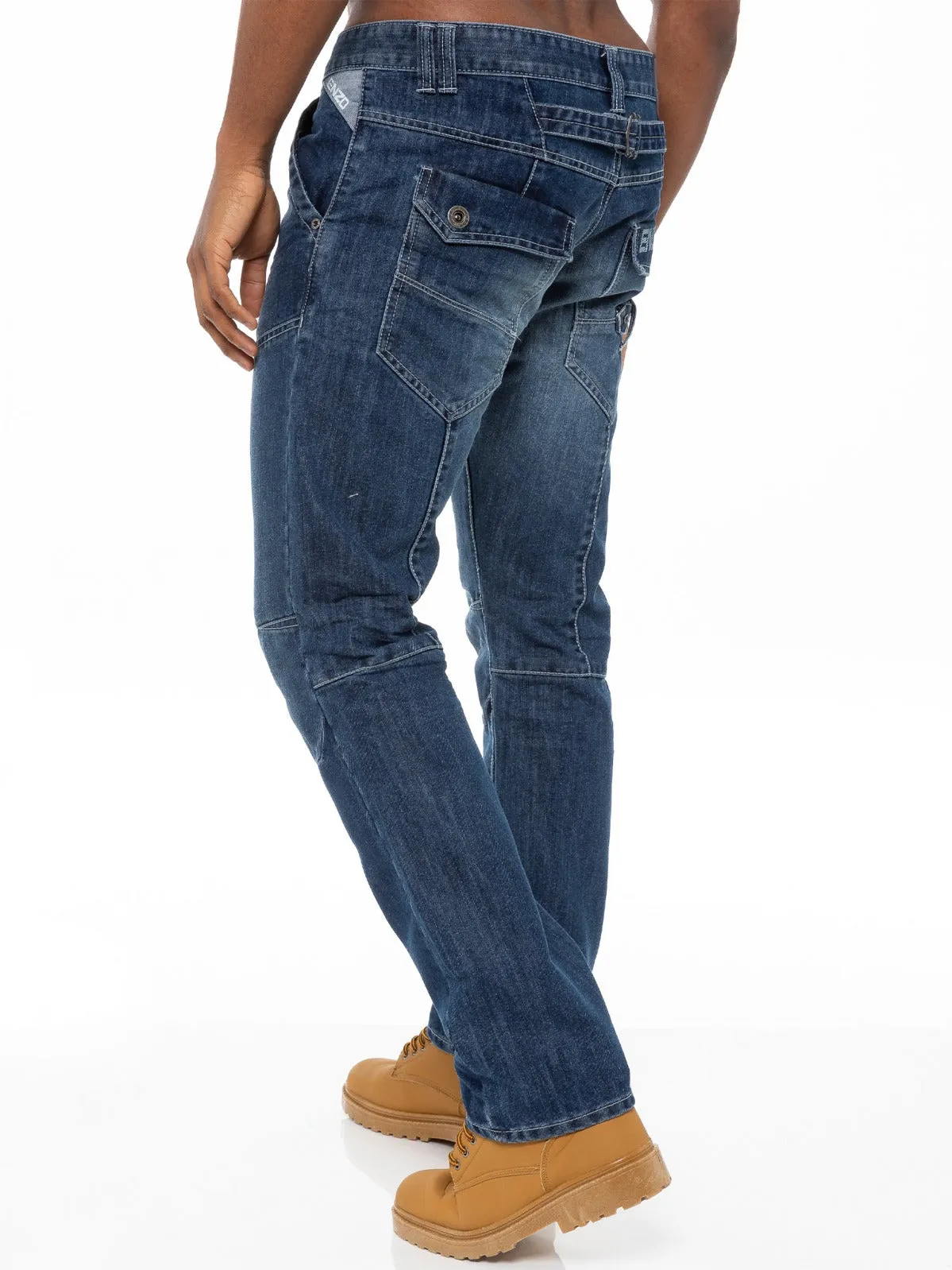 Mens Straight Fit Denim Jeans EZ243 - EZ244 | Enzo Designer Menswear