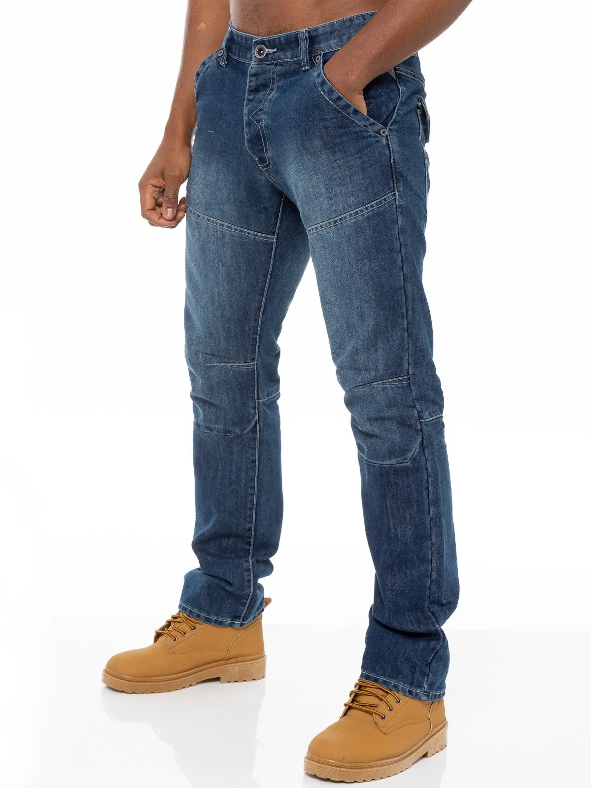 Mens Straight Fit Denim Jeans EZ243 - EZ244 | Enzo Designer Menswear