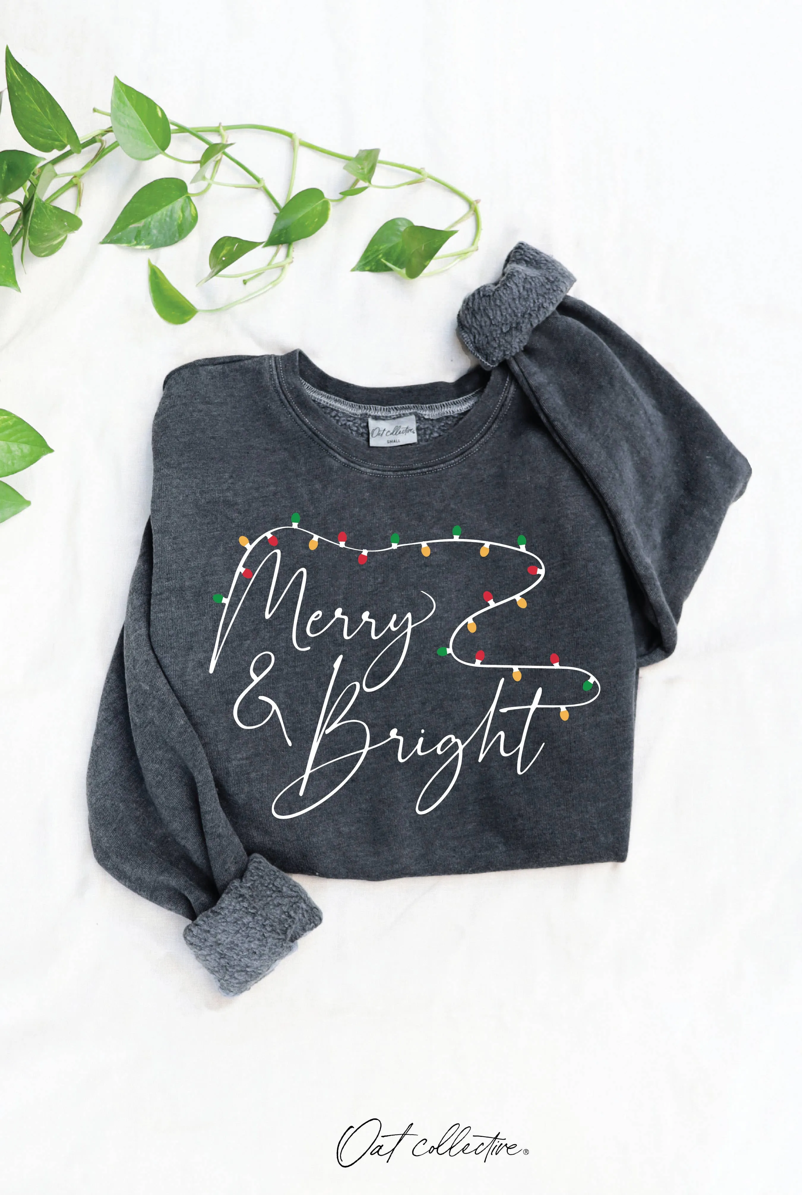 Merry and Bright Mineral Graphic Sweatshirt