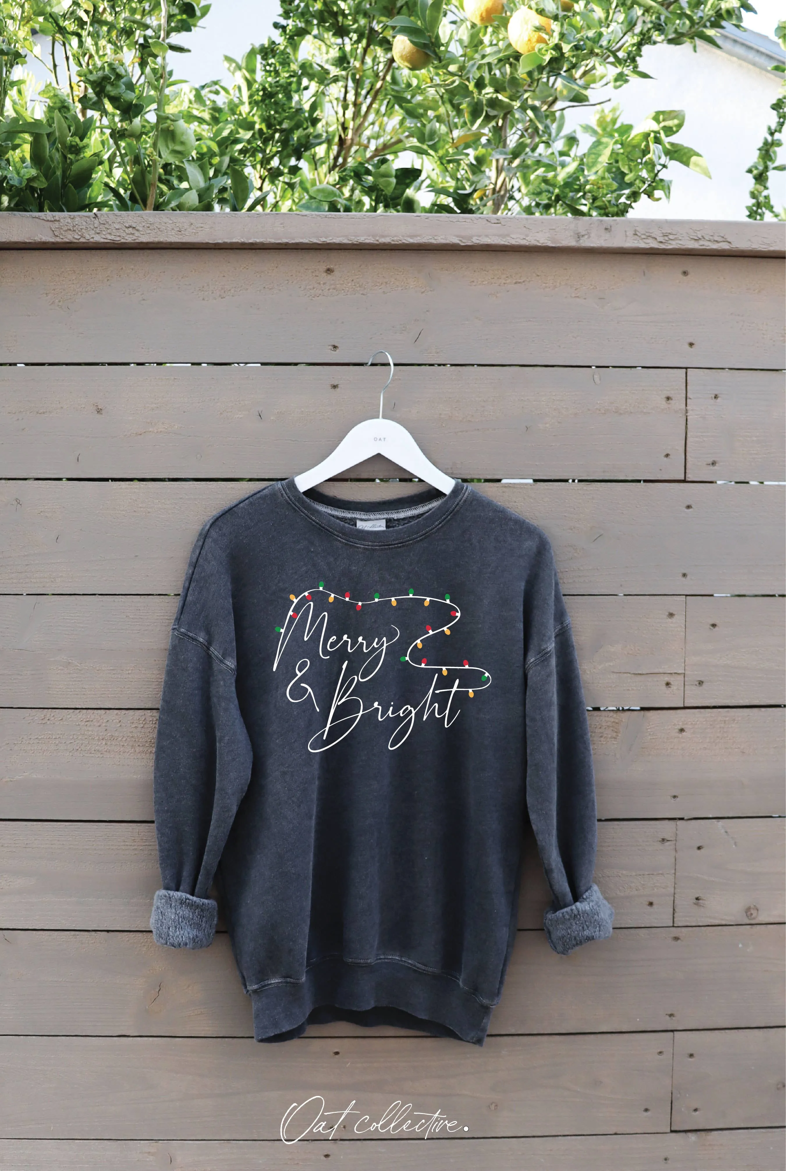 Merry and Bright Mineral Graphic Sweatshirt