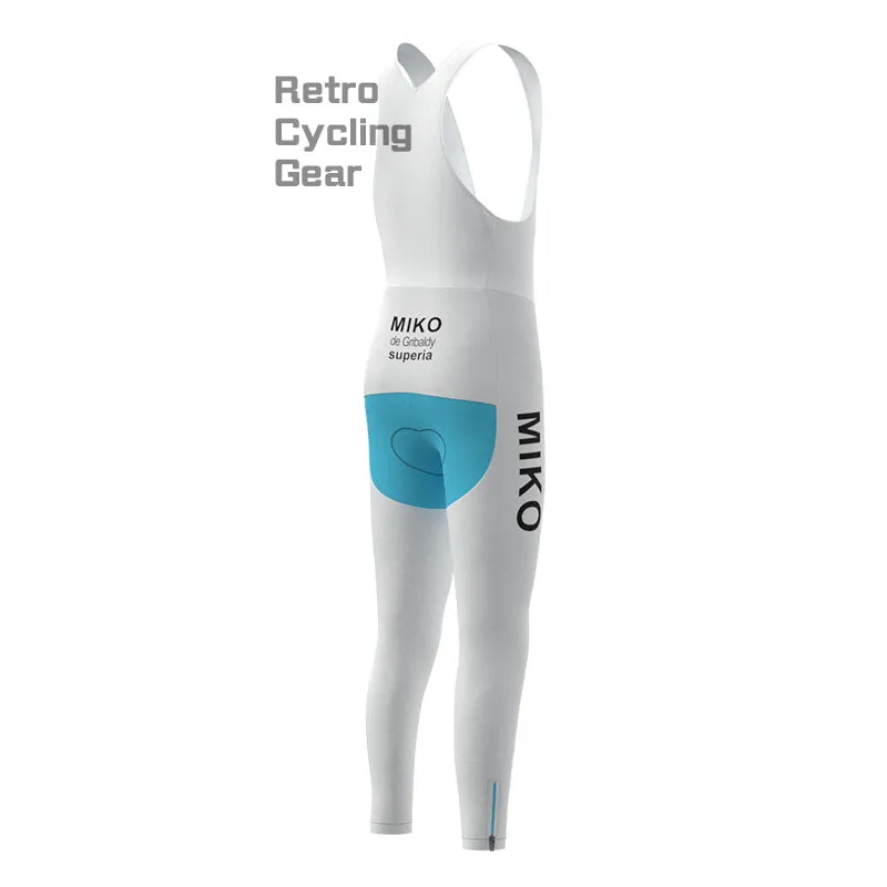 MIKO Blue Fleece Retro Cycling Pants