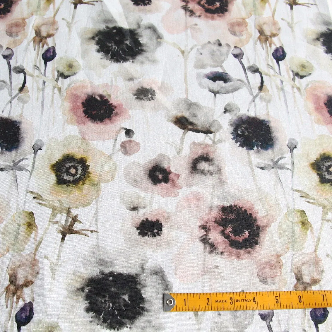 Mini Pansies Printed Linen