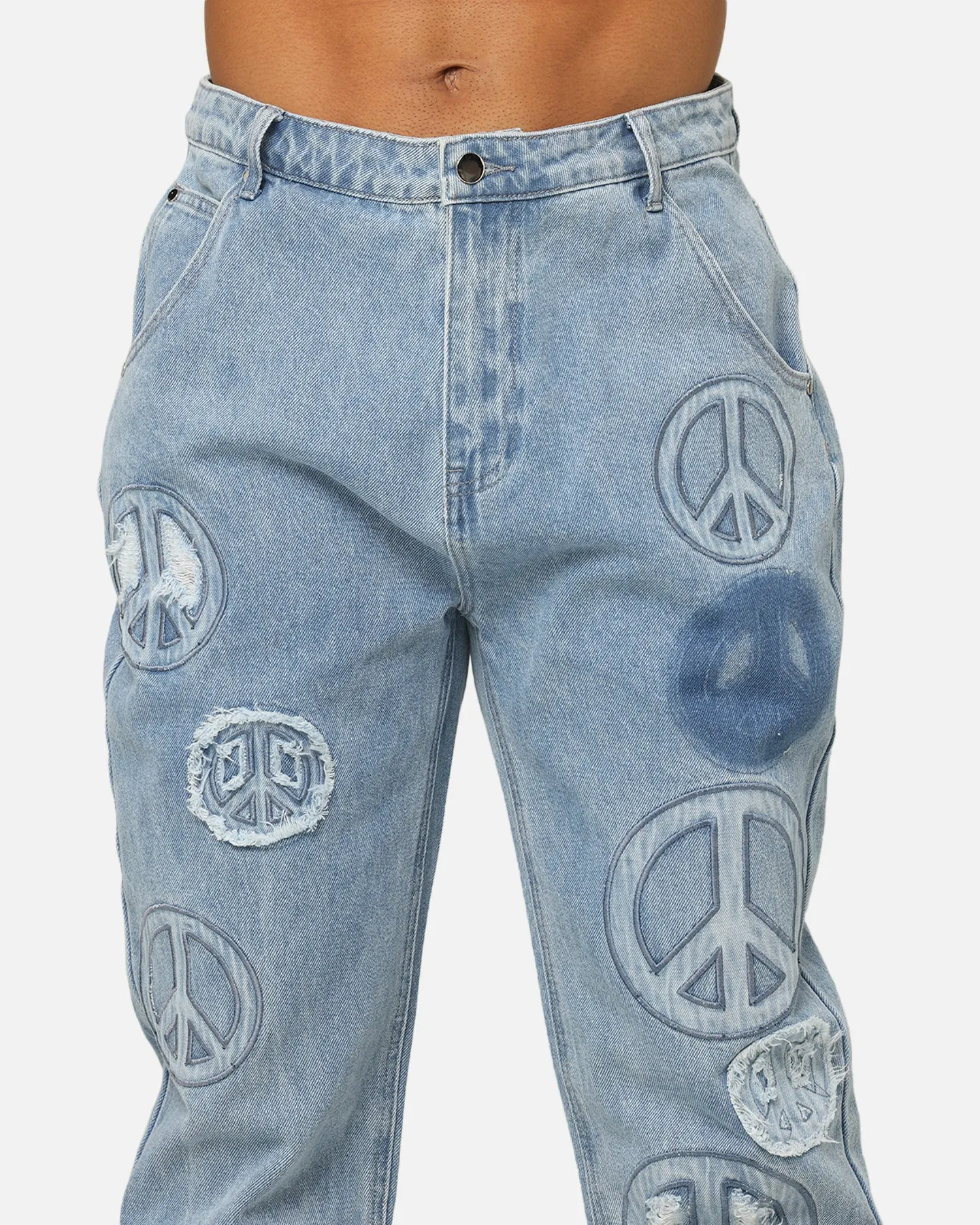 MNML V723 Peace By Peace Denim Jeans Blue