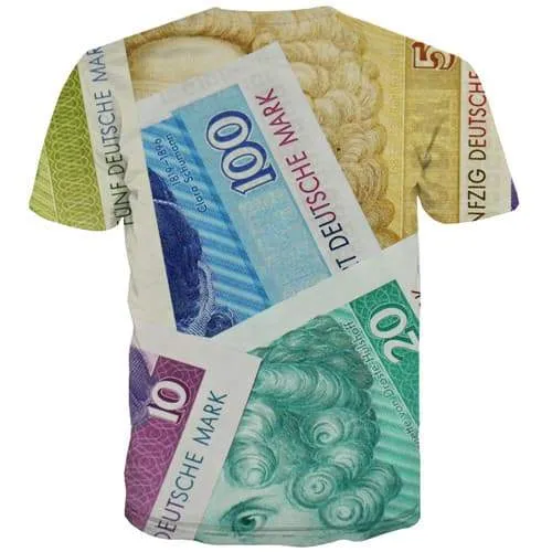 Money T shirts Men Canada Tshirts Casual Colorful Shirt Print Character Tshirts Cool Harajuku T shirts Funny Short Sleeve