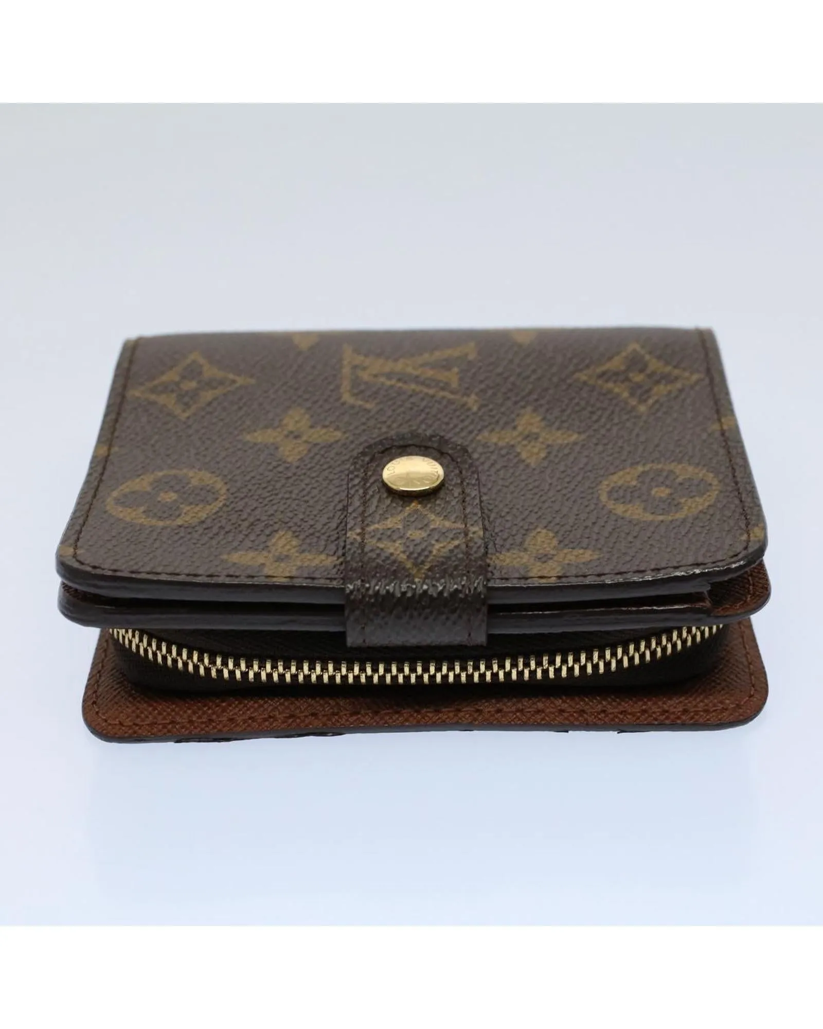 Monogram Compact Zip Wallet with Dust Bag and Box