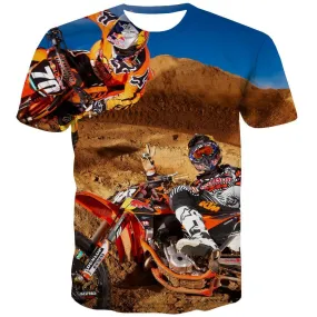 Motocross T shirts Men motorcycle Tshirts Novelty Offroad Tshirt Anime