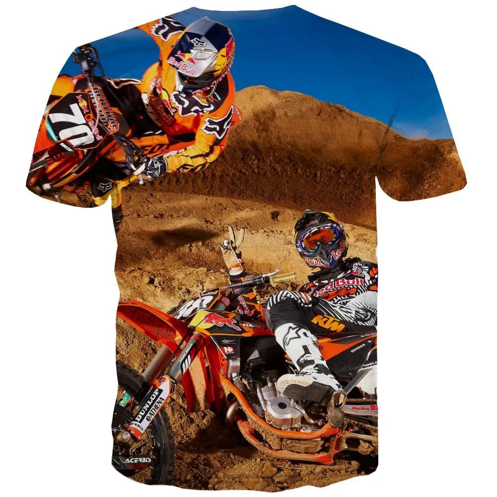 Motocross T shirts Men motorcycle Tshirts Novelty Offroad Tshirt Anime