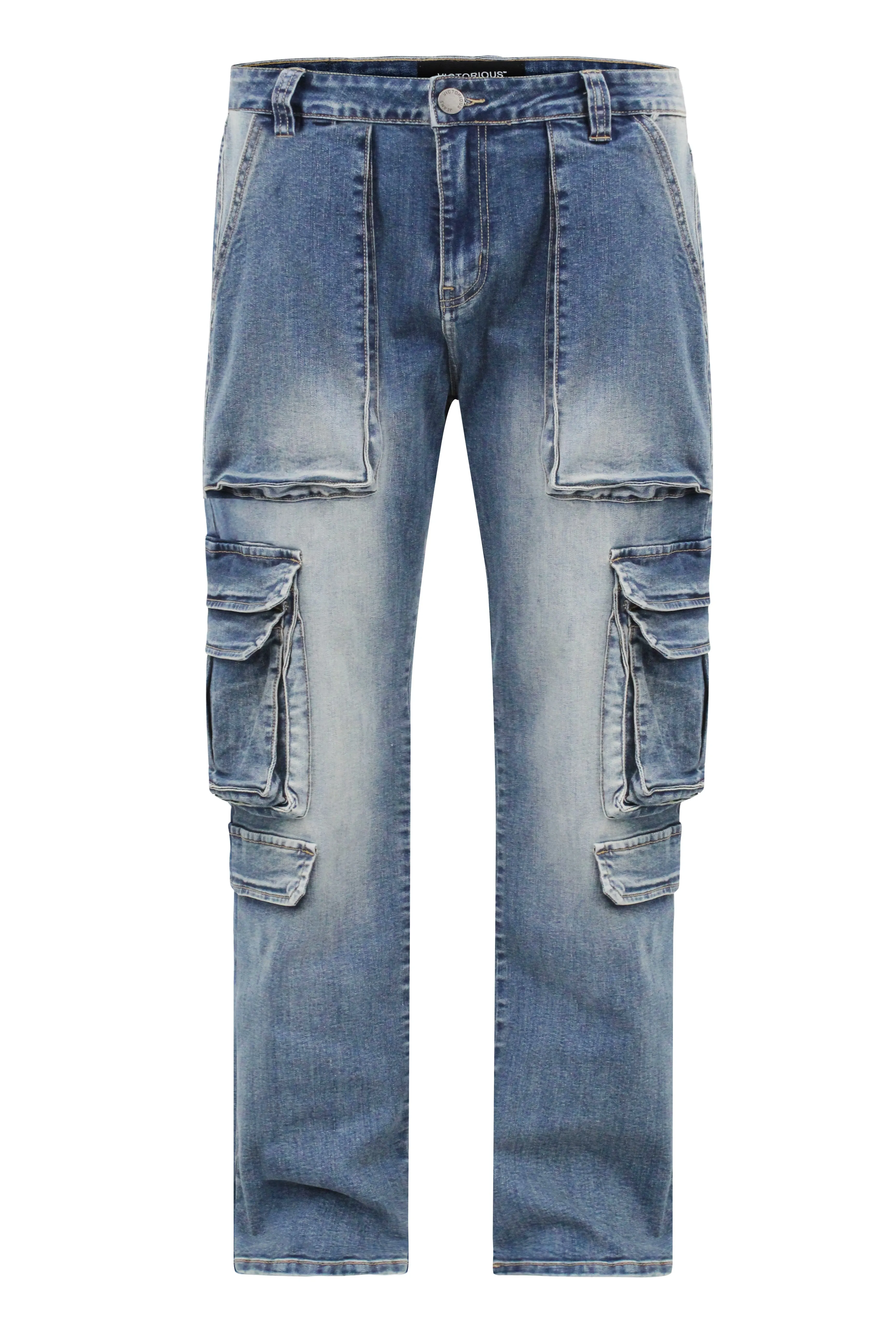 Multi Cargo Pockets Denim Jeans