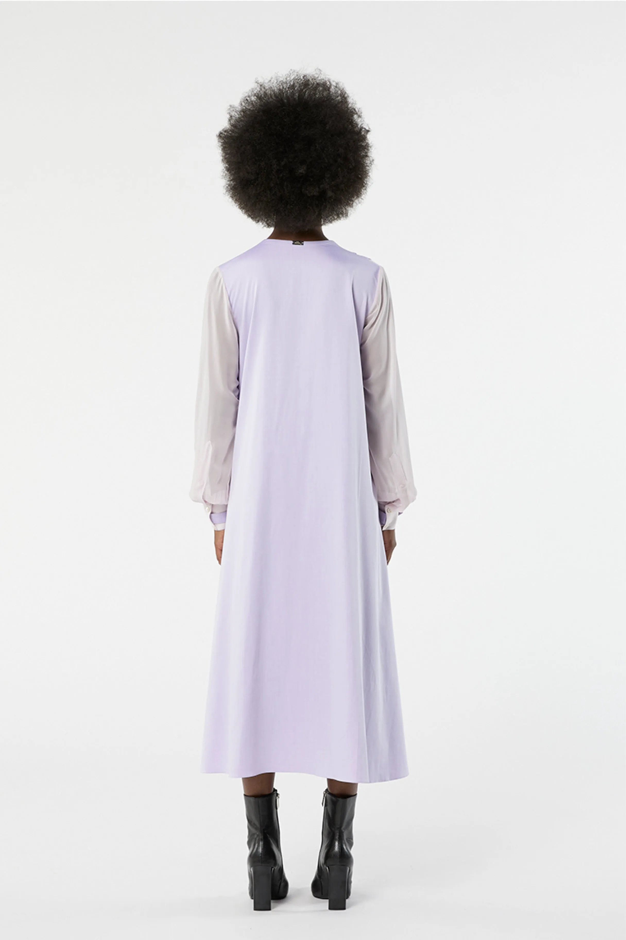 NEVADA lilac - cotton knotted dress