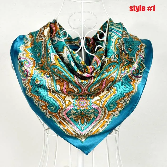 New Arrival Brand Design Satin Big Square Scarf Printed,Women Silk Scarf,China Style Handkerchief