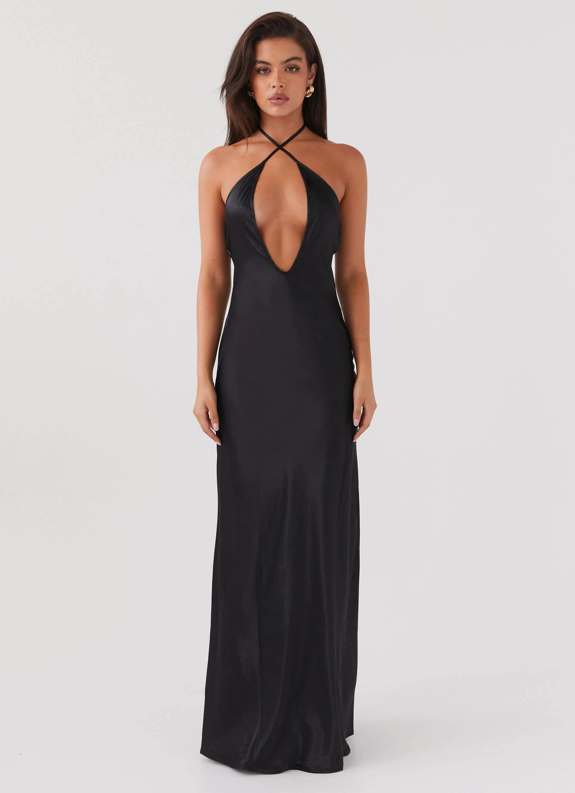 Noir Symphony Maxi Dress - Black