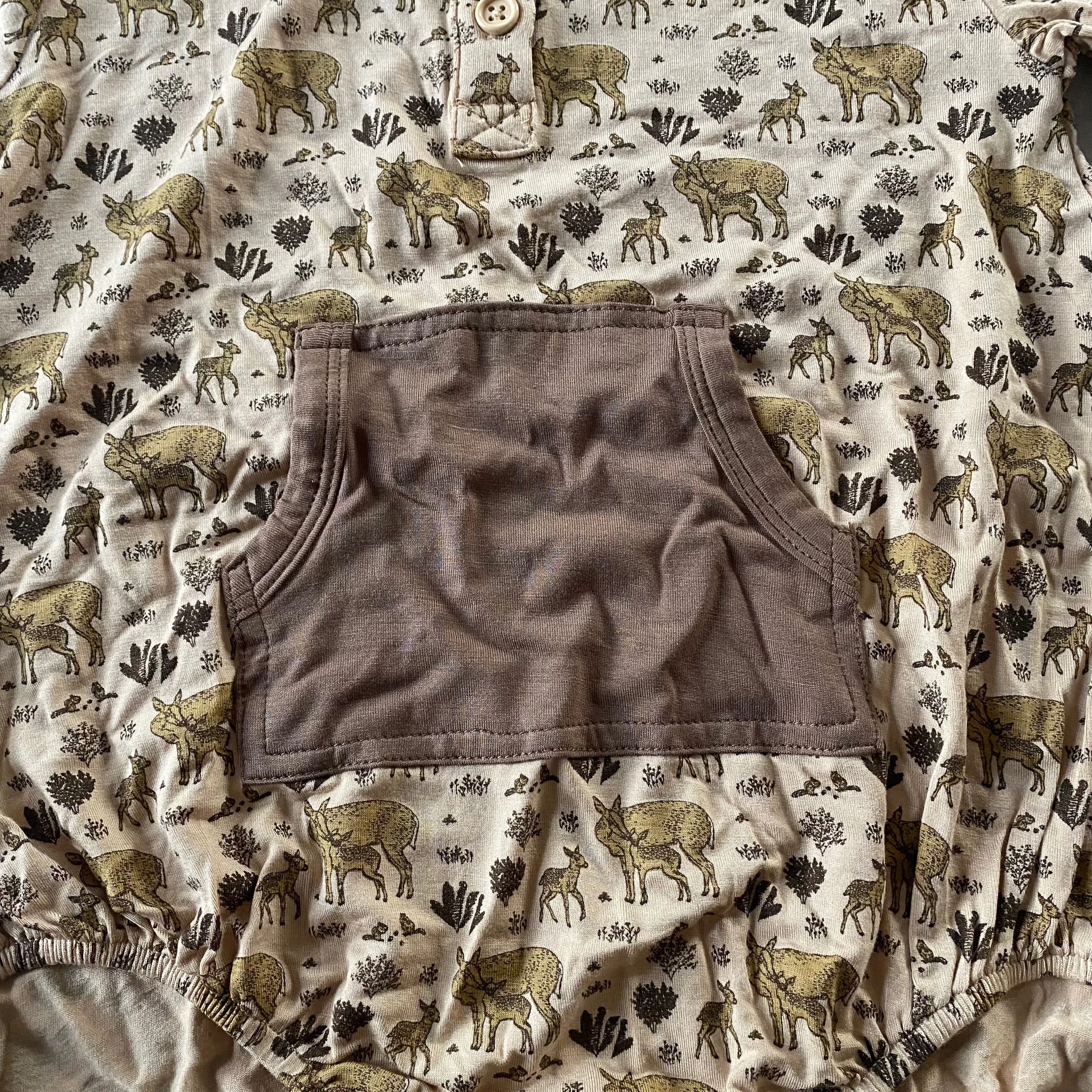 NWT Kate Quinn Deer Pattern Bamboo Bubble Romper